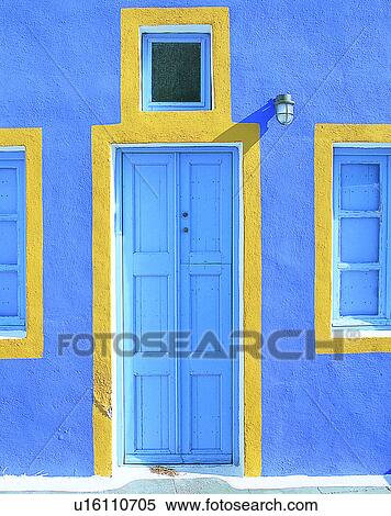building, Europe, doors, walls, blue, yellow View Large Photo Image Stock Photography - building, Europe, doors, walls, blue, yellow. Fotosearch