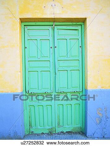building, Europe, doors, walls, green, old View Large Photo Image Stock Image - building, Europe, doors, walls, green, old. Fotosearch