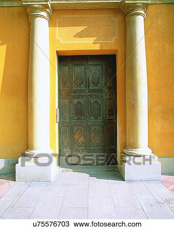 building, Europe, doors, walls, wood, columns View Large Photo Image Stock Image - building, Europe, doors, walls, wood, columns. Fotosearch