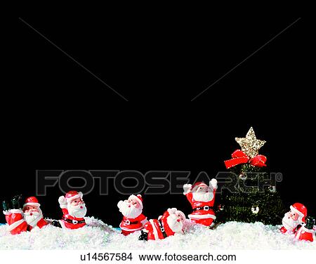 Christmas, indoors, santa claus, miniature, tree, star View Large Photo Image Picture - Christmas, indoors, santa claus, miniature, tree, star. Fotosearch