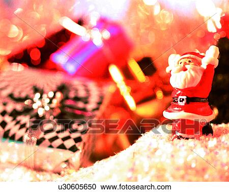 Christmas, indoors, santa claus, miniature, gifts, snow View Large Photo Image Stock Image - Christmas, indoors, santa claus, miniature, gifts, snow. Fotosearch