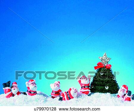 Christmas, indoors, santa claus, miniature, tree, star View Large Photo Image Stock Photo - Christmas, indoors, santa claus, miniature, tree, star. Fotosearch