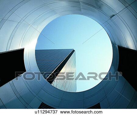 City view, modern look, outdoors, low angel view, sunshine, sky View Large Photo Image Stock Photo - City view, modern look, outdoors, low angel view, sunshine, sky. Fotosearch