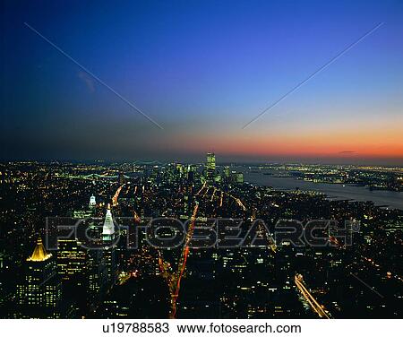 Stock Photo Of City View Outdoors Night Time Lights Sky City View Outdoors Night Time Lights Sky