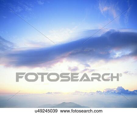 Stock Photo - clouds, sky, outdoors, bright, light. Fotosearch