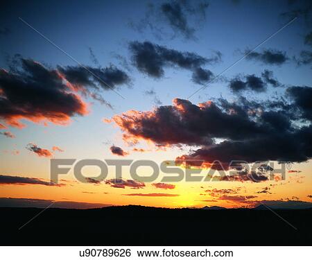 clouds, sky, outdoors, sunset, horizon View Large Photo Image Stock Photograph - clouds, sky, outdoors, sunset, horizon. Fotosearch