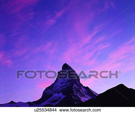 clouds, sky, outdoors, sunset, landscape, mountain View Large Photo Image Picture - clouds, sky, outdoors, sunset, landscape, mountain. Fotosearch