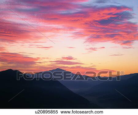 clouds, sky, outdoors, sunset, mountains, landscape View Large Photo Image Stock Photography - clouds, sky, outdoors, sunset, mountains, landscape. Fotosearch