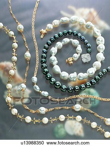 Color images, close-up, jewelry, luxury, necklaces, pearls, gold View Large Photo Image Stock Image - Color images, close-up, jewelry, luxury, necklaces, pearls, gold. Fotosearch
