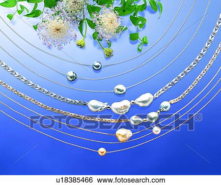 Color images, close-up, jewelry, luxury, necklaces, pearls, gold View Large Photo Image Stock Photograph - Color images, close-up, jewelry, luxury, necklaces, pearls, gold. Fotosearch