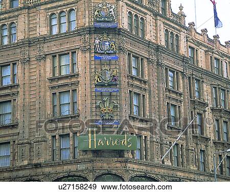 Stock Photo - England, UK, Europe, outdoors, buildings, Harrod's. Fotosearch
