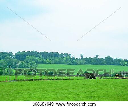 Stock Photo - England, UK, Europe, outdoors, countryside, farm. Fotosearch