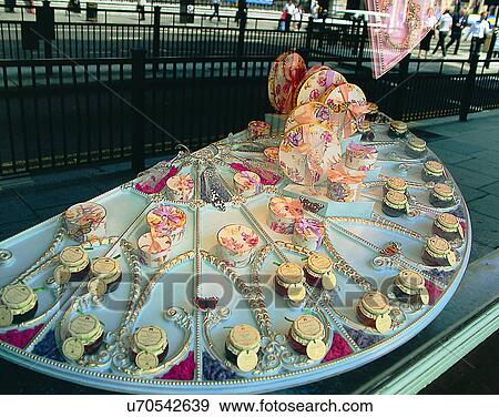 Stock Photo - England, UK, Europe, storefront, window, merchandise. Fotosearch