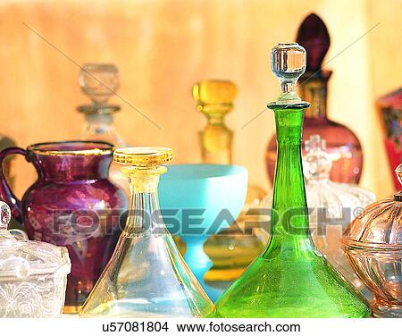Europe, close-up, bottles, cups, jars, glass View Large Photo Image Picture - Europe, close-up, bottles, cups, jars, glass. Fotosearch