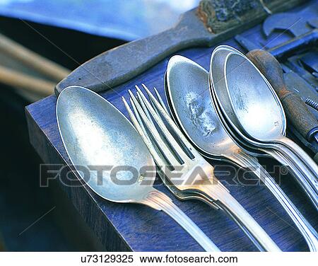 Europe, close-up, tools, old, spoons, forks View Large Photo Image Stock Photography - Europe, close-up, tools, old, spoons, forks. Fotosearch
