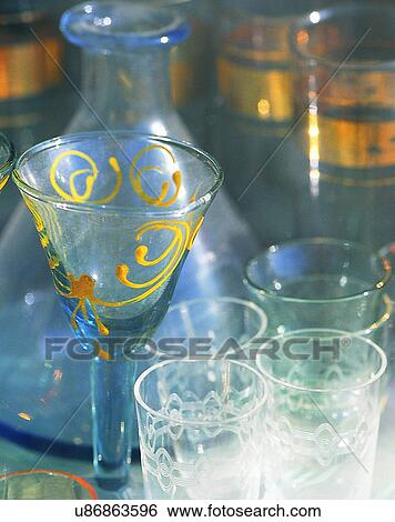Stock Photograph - Europe, drinking ware, glasses, designs. Fotosearch