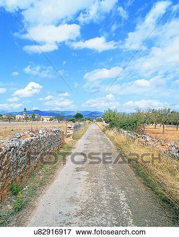 Stock Photo - Europe, outdoors, roads, countryside, scenery, sky. Fotosearch