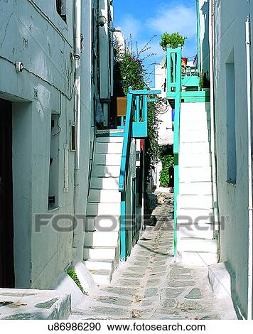 Europe, outdoors, streets, alley, stairs, balcony View Large Photo Image Stock Image - Europe, outdoors, streets, alley, stairs, balcony. Fotosearch