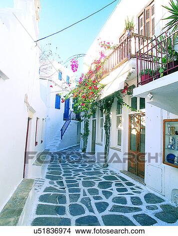 Europe, outdoors, streets, residential, balcony, flowers View Large Photo Image Picture - Europe, outdoors, streets, residential, balcony, flowers. Fotosearch