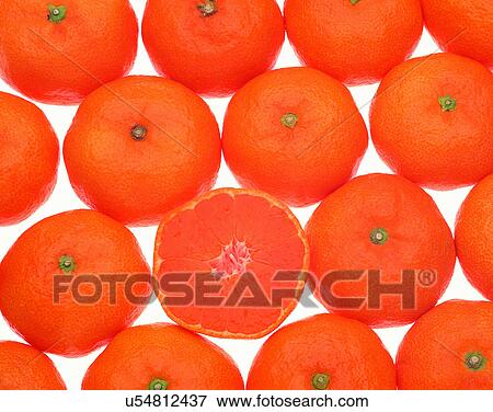 Stock Photo - Fruits, nature, fresh, bunch, tangerines, oranges. Fotosearch