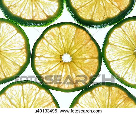 Stock Photography - Fruits, nature, fresh, lemons, slices. Fotosearch