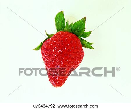 Stock Image - Fruits, nature, fresh, strawberry, close-up. Fotosearch