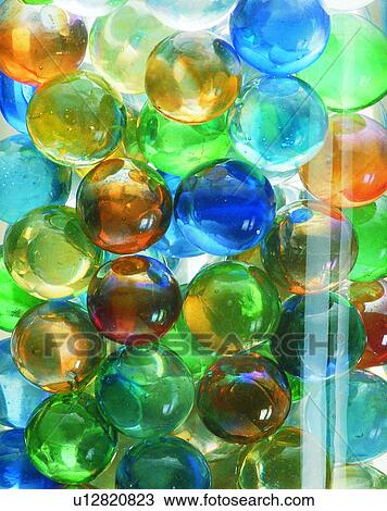 Stock Image - glass, balls, marbles. Fotosearch
