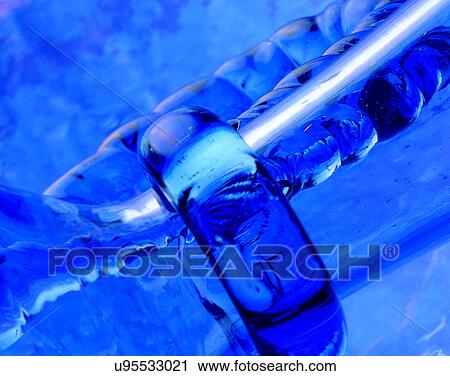 Stock Image - glass, close-up, blue. Fotosearch