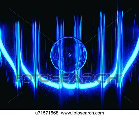 Stock Photo - glass, close-up, circle, blue. Fotosearch