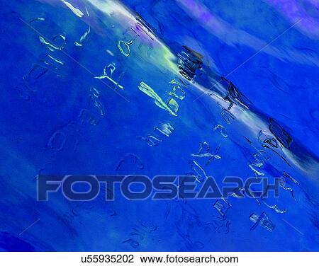Stock Image - glass, close-up, pattern, blue. Fotosearch