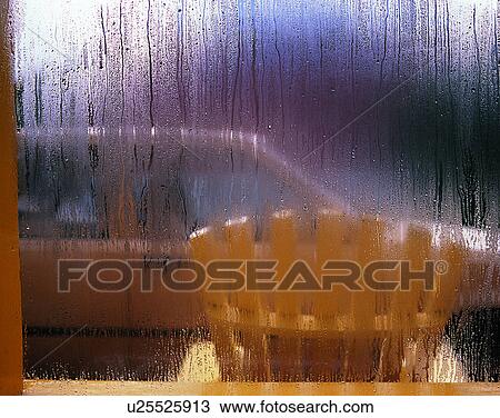 Stock Image - glass, close-up, window, rain, chair, car. Fotosearch