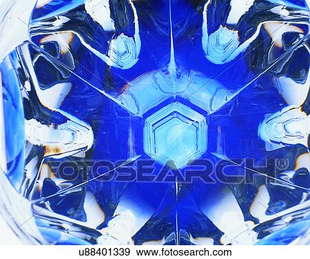 Stock Photo - glass, patterns, blue. Fotosearch