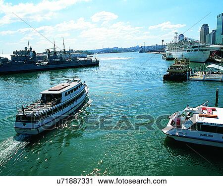 harbor, outdoors, water, sky, city, Australia View Large Photo Image Stock Image - harbor, outdoors, water, sky, city, Australia. Fotosearch