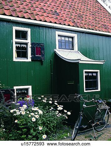 Stock Image - house, outdoors, daytime, architecture, close-up, wall. Fotosearch