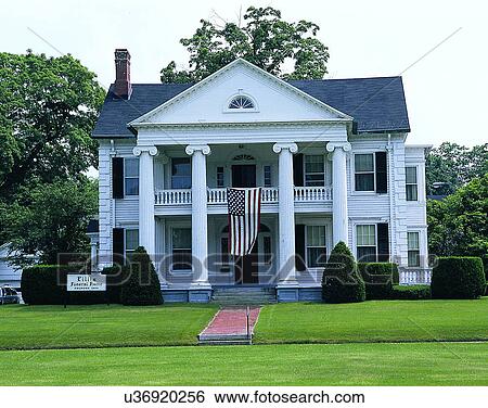 Stock Photograph - house, outdoors, daytime, architecture, yard, lawn. Fotosearch