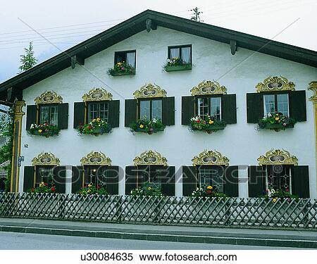 house, outdoors, daytime, architecture, European, street View Large Photo Image Stock Photography - house, outdoors, daytime, architecture, European, street. Fotosearch