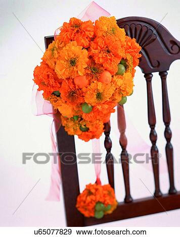 indoors, bouquet, flowers, close-up, chair, orange View Large Photo Image Stock Photo - indoors, bouquet, flowers, close-up, chair, orange. Fotosearch