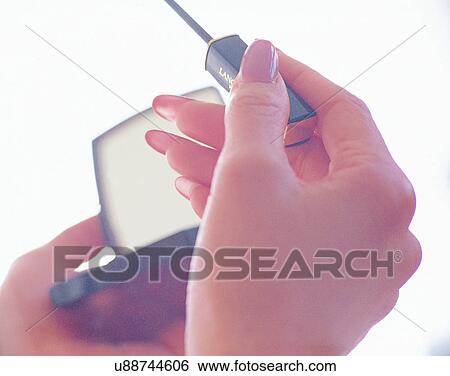 indoors, woman, fingers, make-up, mirror, body part View Large Photo Image Stock Photograph - indoors, woman, fingers, make-up, mirror, body part. Fotosearch