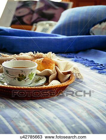 lifestyle, close-up, basket, tea cup, bread, blanket View Large Photo Image Stock Image - lifestyle, close-up, basket, tea cup, bread, blanket. Fotosearch