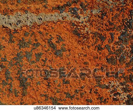 Picture - metal, background, close-up, rust pattern, surface. Fotosearch