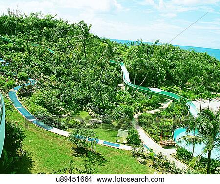 Picture - Micronesia, tropical, outdoors, scenery, water, aerial view. Fotosearch