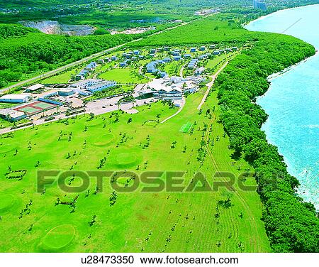 Stock Image - Micronesia, tropical, outdoors, scenery, water, fields. Fotosearch