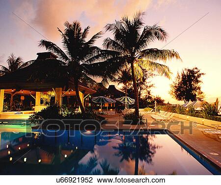 Stock Image - Micronesia, tropical, outdoors, scenery, water, swimming pool. Fotosearch