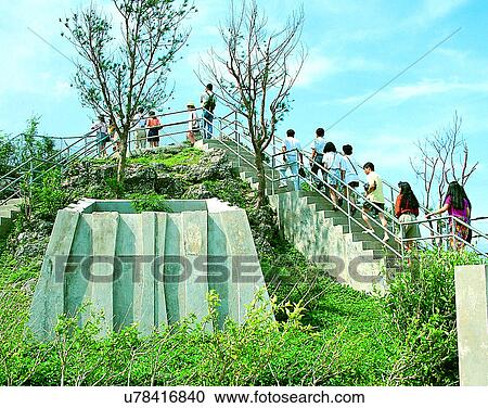 Stock Image - Micronesia, tropical, outdoors, scenery, people, tourists. Fotosearch