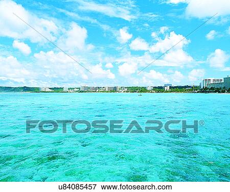 Stock Photo - Micronesia, tropical, outdoors, scenery, water, coastline. Fotosearch