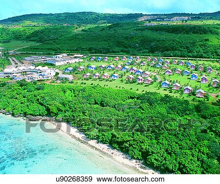 Stock Photo - Micronesia, tropical, outdoors, scenery, water, fields. Fotosearch