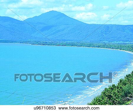 Stock Image - mountains, outdoors, landscape, scenery, coastline, Australia. Fotosearch
