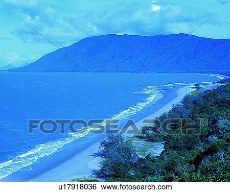 Stock Photograph - mountains, outdoors, landscape, scenery, coastline, Australia. Fotosearch