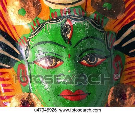 Nepal, east, artificial, close-up, mystic, mask View Large Photo Image Stock Photograph - Nepal, east, artificial, close-up, mystic, mask. Fotosearch