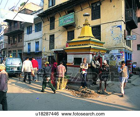 Stock Photograph - Nepal, people, east, outdoors, woman. Fotosearch